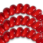 Scarlet Red - Small Spiral Hair Coils, Hair Ties, 3-pack