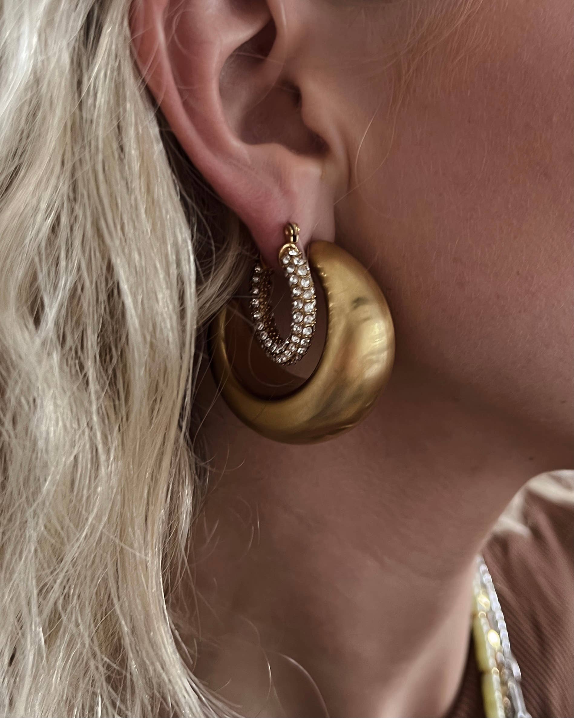 Enoch Matte Gold Earrings