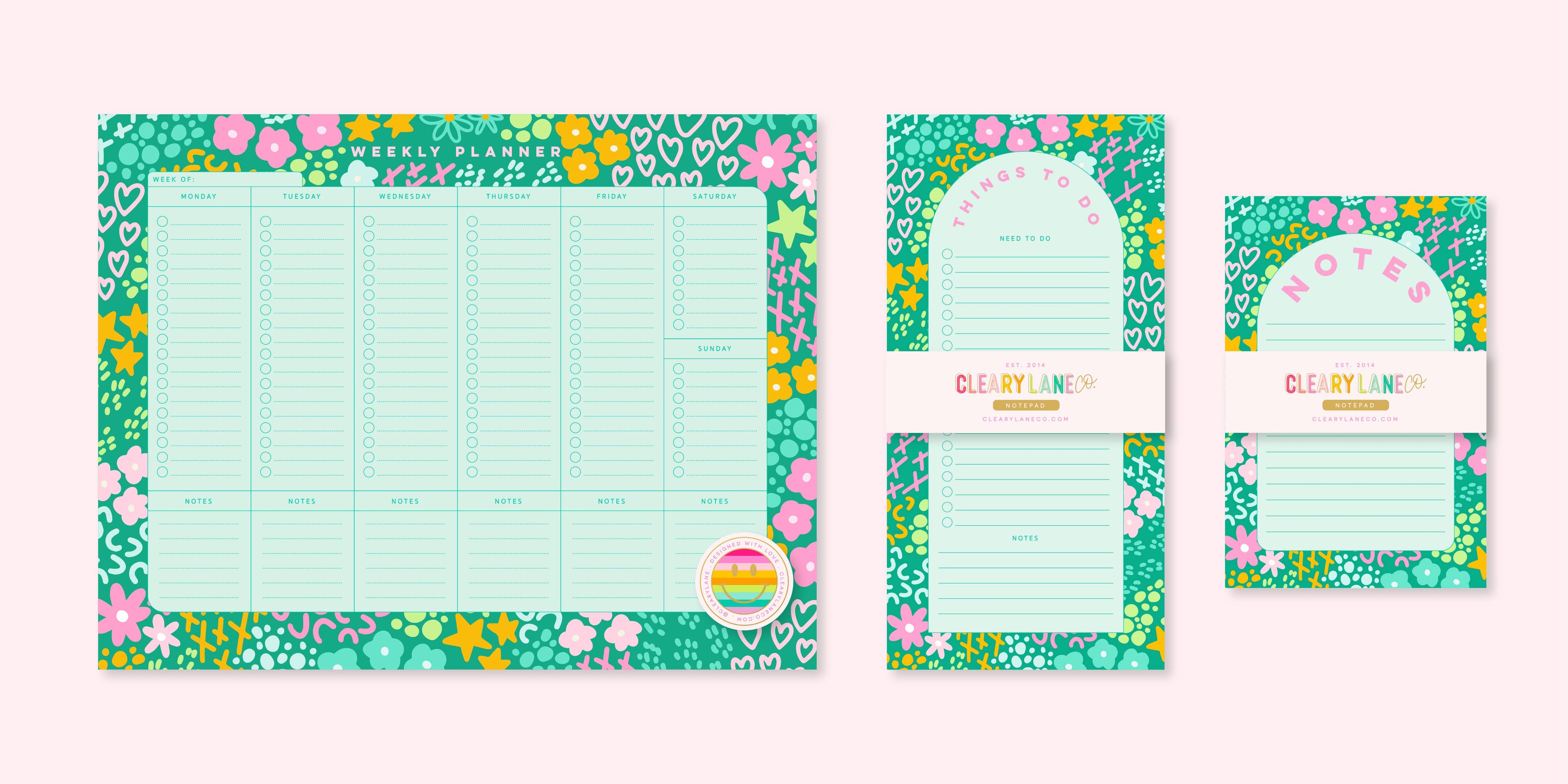 Notepad | Emerald Rainbow Garden