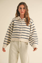 Emma Striped Knit Cardigan