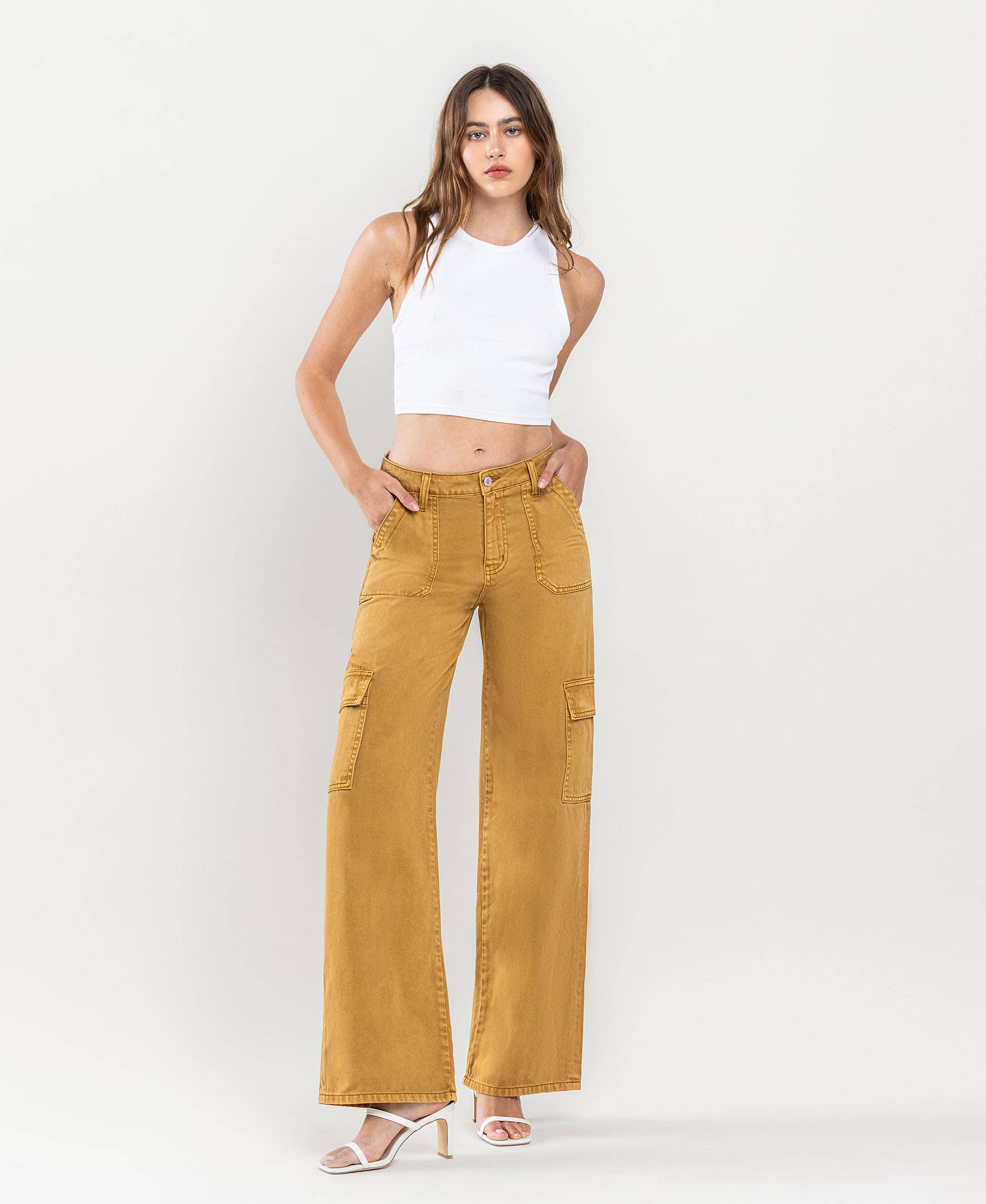 Utility Cargo Wide Leg | golden brown