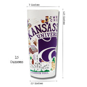 Kansas State University Collegiate Drinking Glass