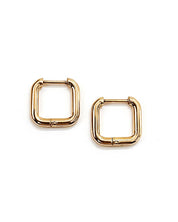 Enid Square Huggie Earrings