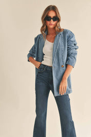 Werth Denim Oversized Blazer