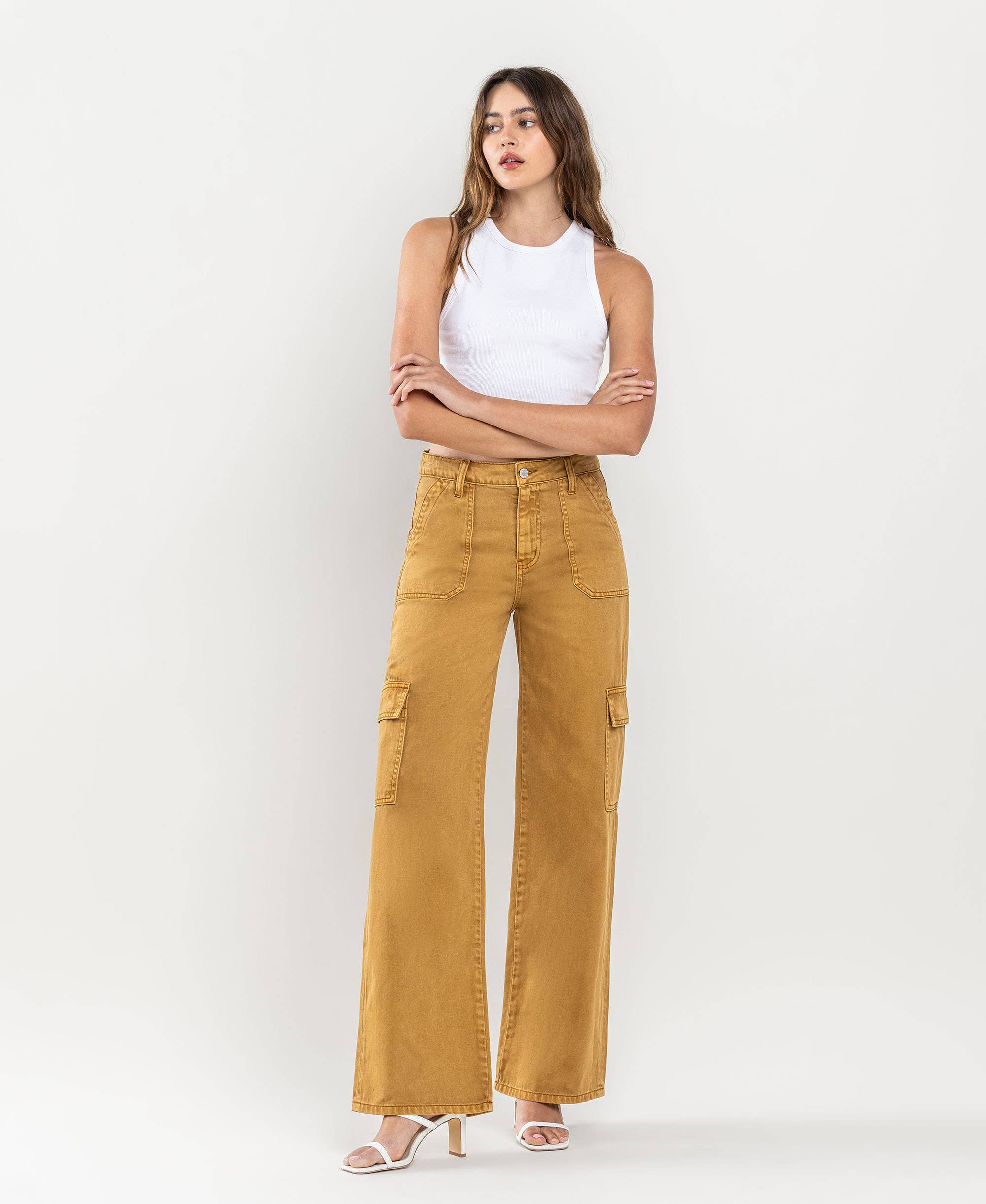 Utility Cargo Wide Leg | golden brown