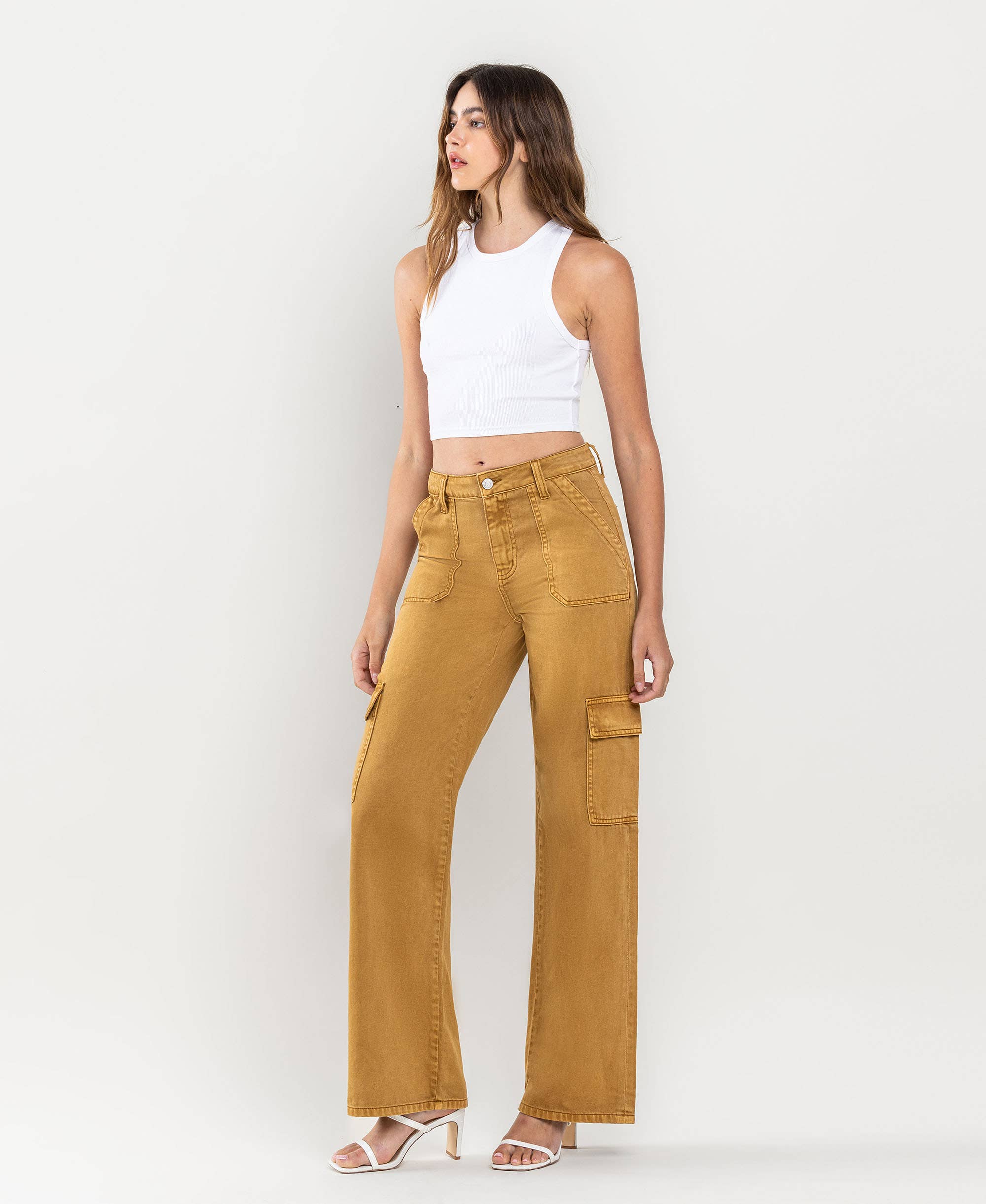 Utility Cargo Wide Leg | golden brown