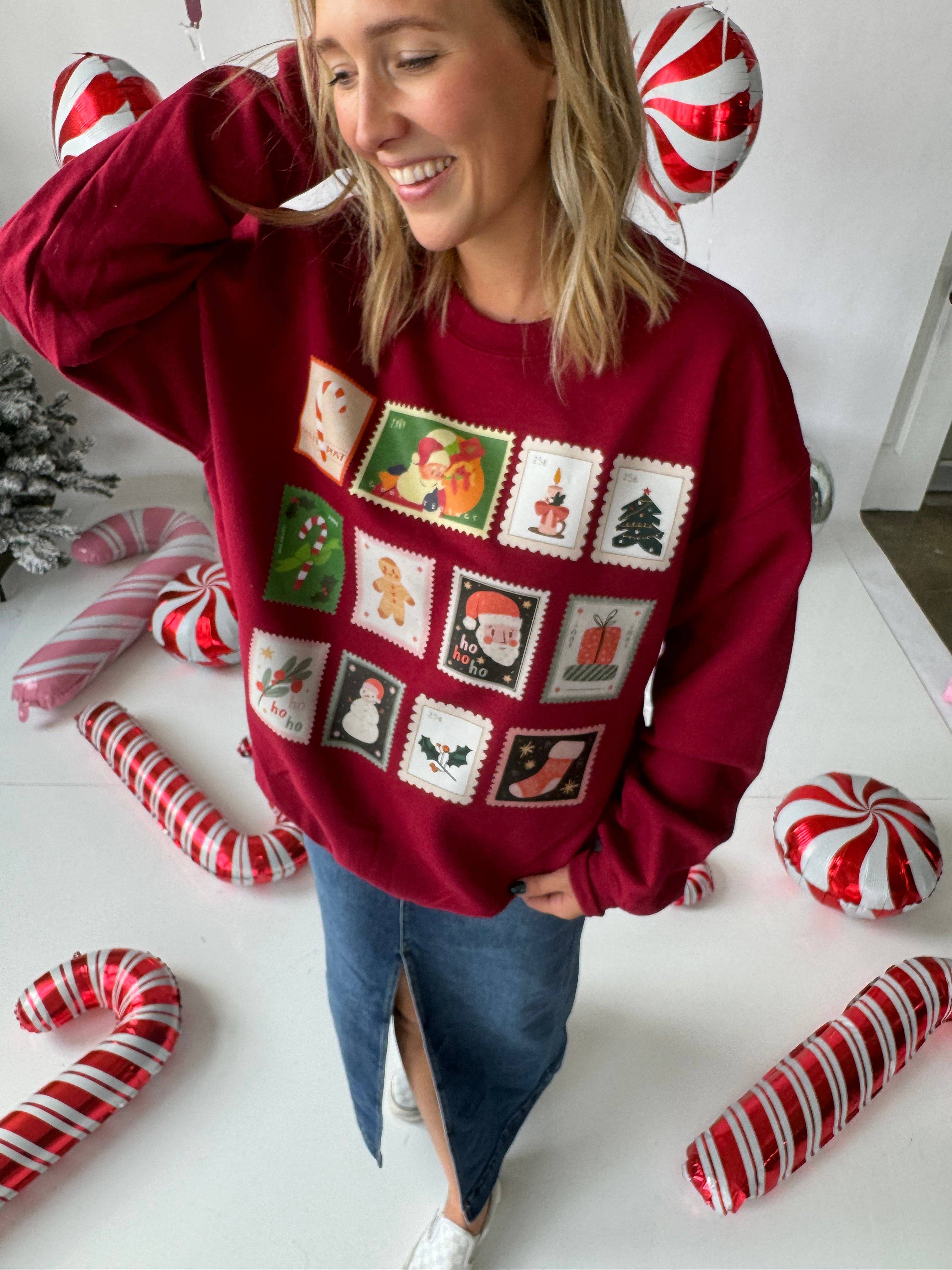 Holiday Stamps Sweatshirt