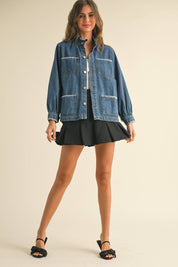 Jaden Ruffled Denim Jacket