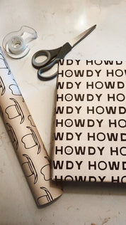 Hats & Howdys Gift Wrap, Double-Sided