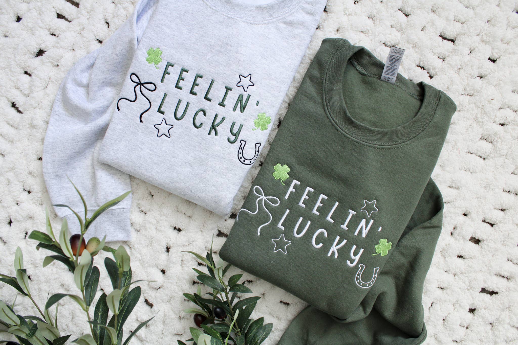 Feelin' Lucky Embroidered Sweatshirt |