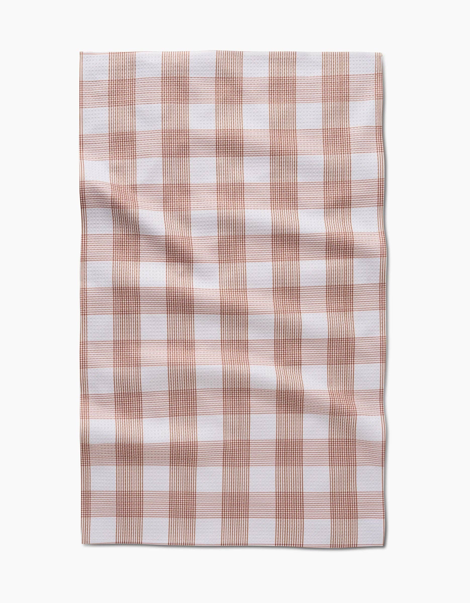 Vintage Gingham Natural Tea Towel