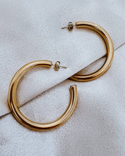 Ethel Gold Hoop Earrings || Small