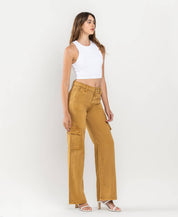 Utility Cargo Wide Leg | golden brown