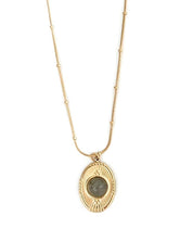 Marie Stone Medallion Pendant Necklace || Choose Color