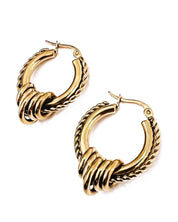 Edge Textured Hoop Earrings