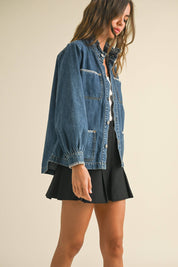 Jaden Ruffled Denim Jacket